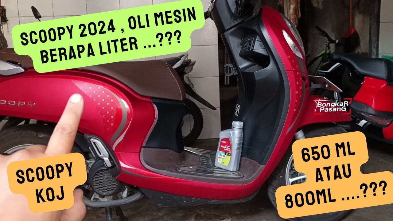 Kapasitas Oli Mesin Scoopy 2024 Berapa Liter ?