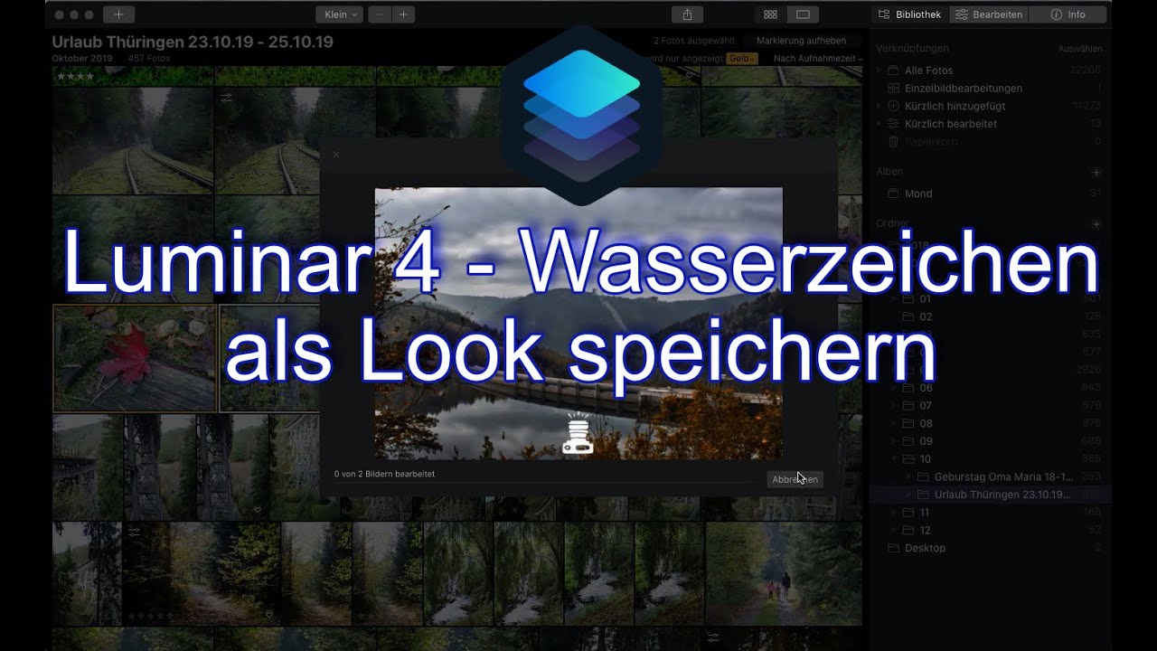 Luminar 4 - Wasserzeichen als Look speichern