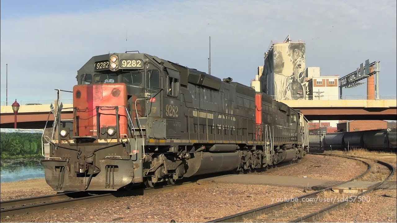 Former SP SD45T-2 Tunnel motors in Minnesota -Ex Southern Pacific on the RCP&E-