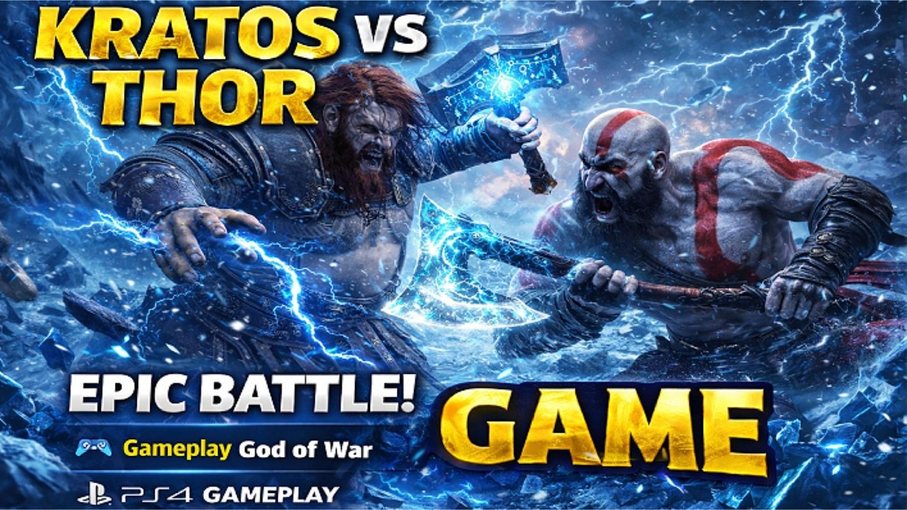 Pertarungan Dewa! Kratos vs Thor di God of War PS4 (Epic Battle)