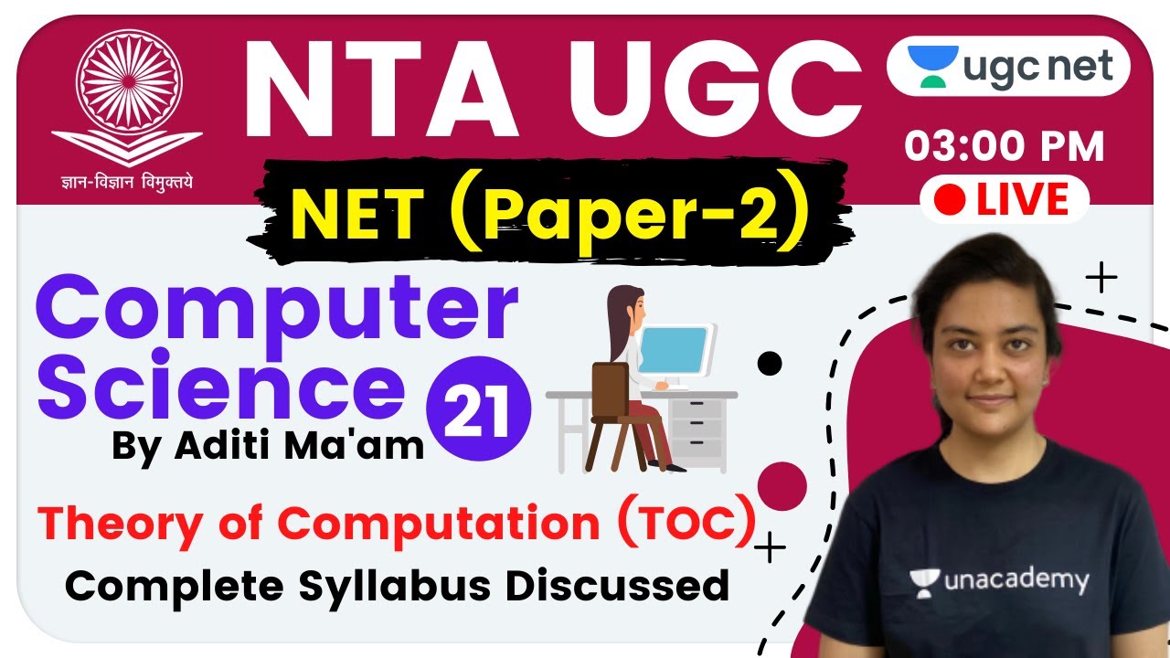 NTA UGC NET 2020 (Paper-2) | Computer Science by Aditi Ma'am | Theory of Computation (TOC)