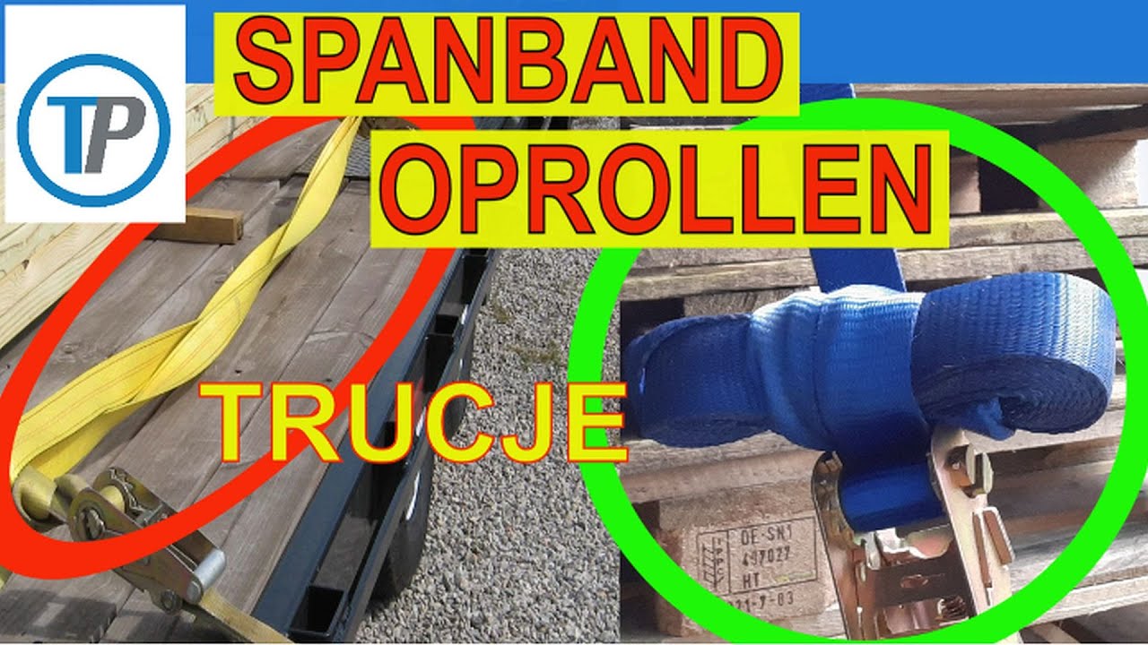SPANBAND OPROLLEN, SPANBAND GEBRUIKEN, sjorbanden oprollen, hoe doe je dat? Spanband met ratel,