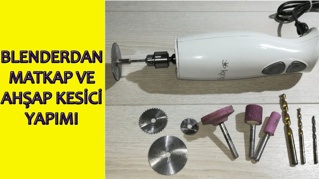 Eski Blenderdan Matkap ve Ahşap Kesici Yapımı (dremel matkap, mini hand drill)