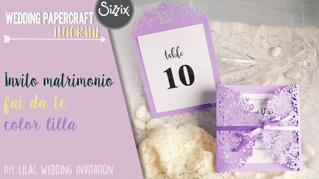 Matrimonio fai da te   Invito lilla - DIY lilac Wedding invitation
