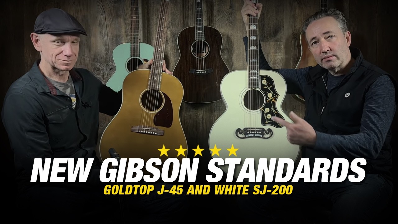 Две уникальные модели, пополнившие линейку Gibson Standard в 2026 году (новые J-45 и SJ-200).
