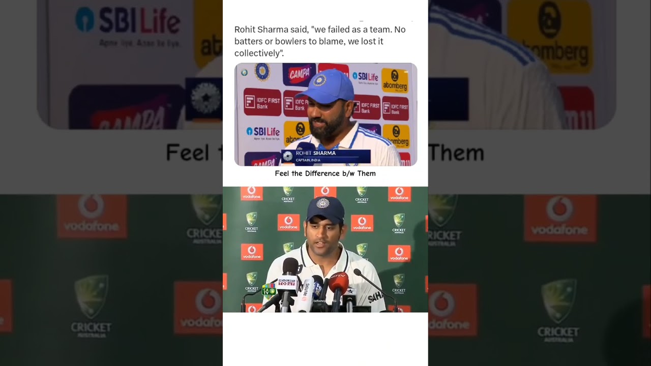 Mentality difference between M.S. Dhoni and Rohit Sharma 😯 #shorts
