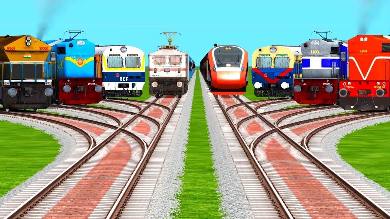 8 Multiple Railgadi Crossing By Diamond Railroad Tracks Risky Railroad Tracks | train simulator game