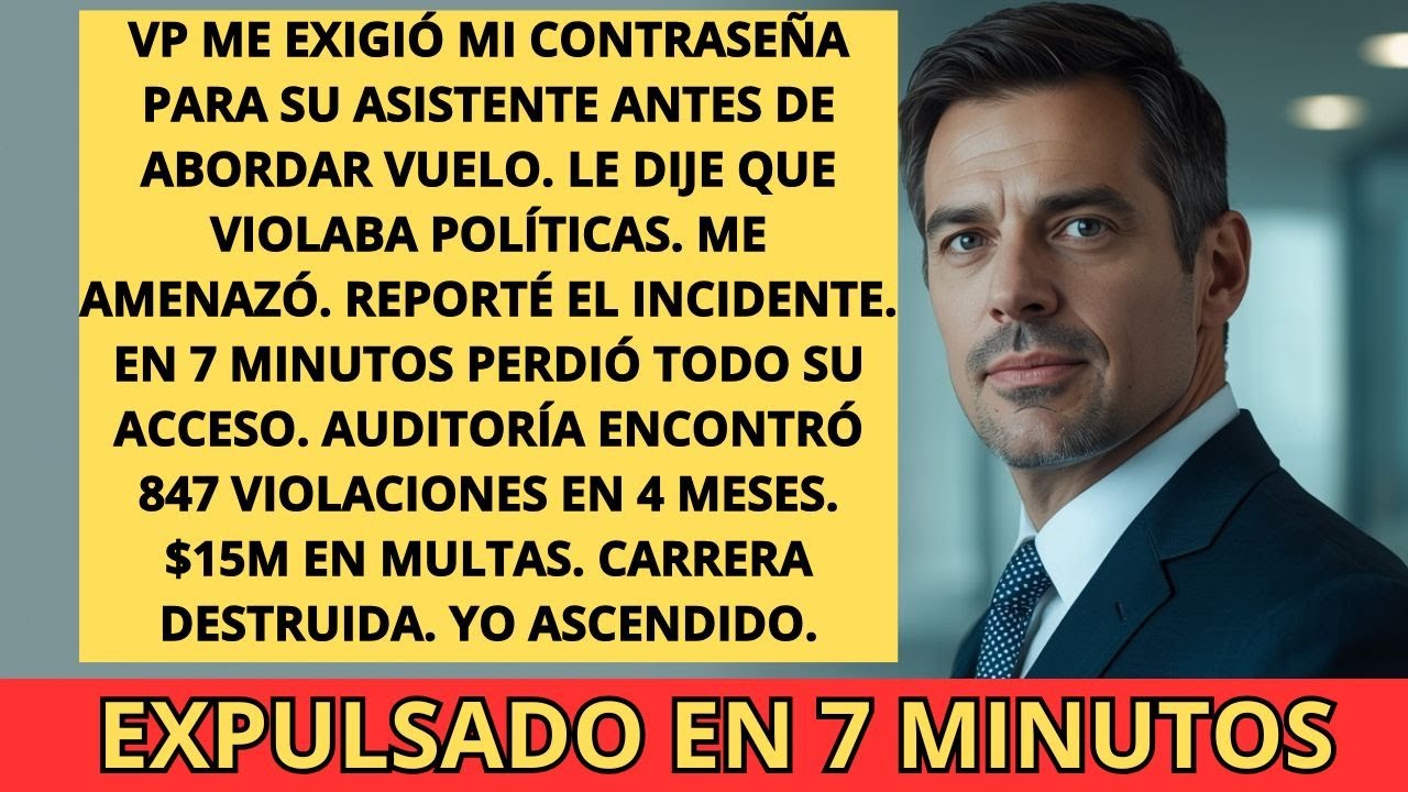 “Dame tu contraseña”, exigió el VP — La política de seguridad  lo expulsaron de la red en 7 minutos.