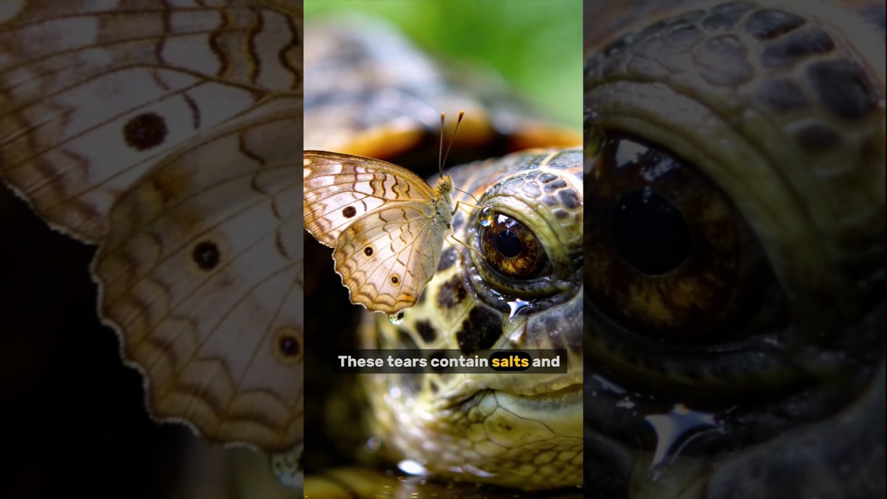 The Butterfly That Drinks Turtle Tears 🦋🐢 #shortsvideo  #animalfacts  #speakmindtalks