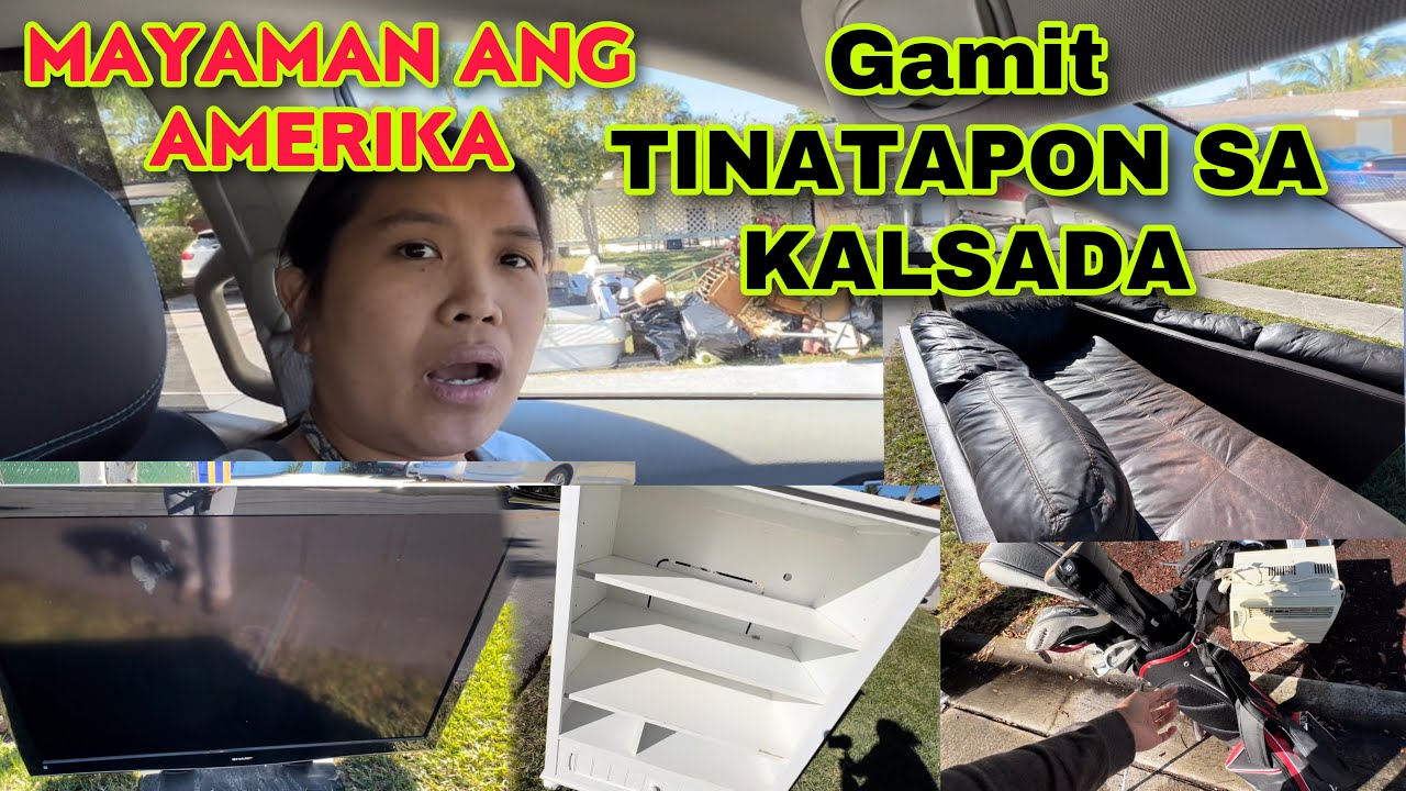 Dumpster diving Mayaman ang amerika Nasa Kalsada Tinatapon ang appliances Furniture Clothing etc.