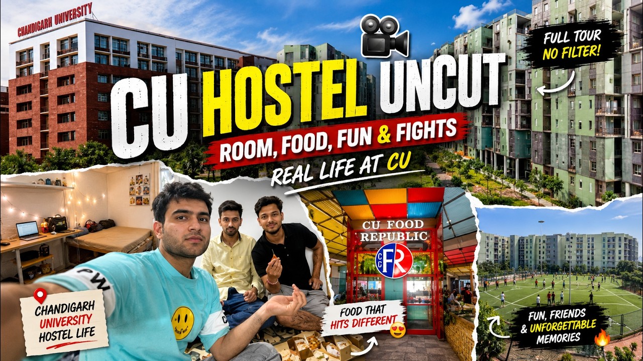 Chandigarh University Hostel Review 🏤| Room Tour, Food, Fun & Real Experience |Hostel 🏢vs PG 🤯
