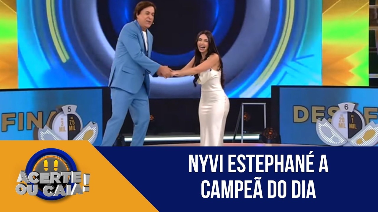 Nyvi Estephan vence Joana Treptow e é a campeã do dia no 'Acerte ou Caia!'