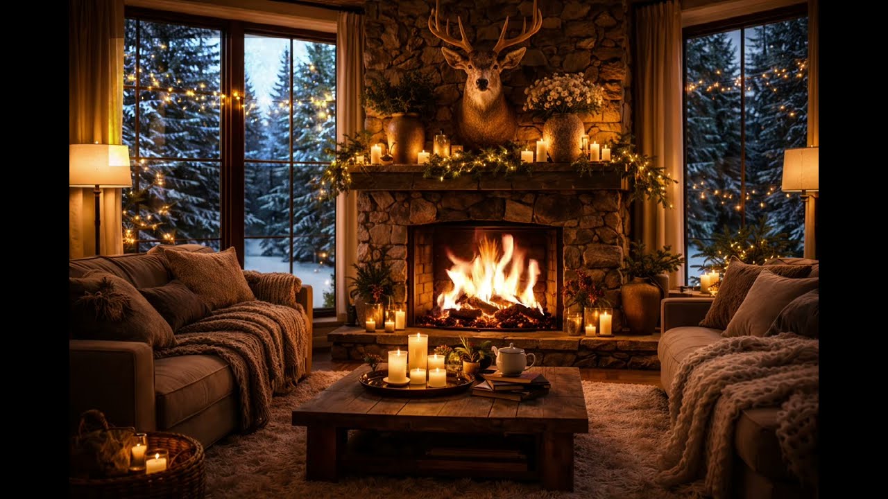 The Coziest Fireplace Video on YouTube 🕯️❄️