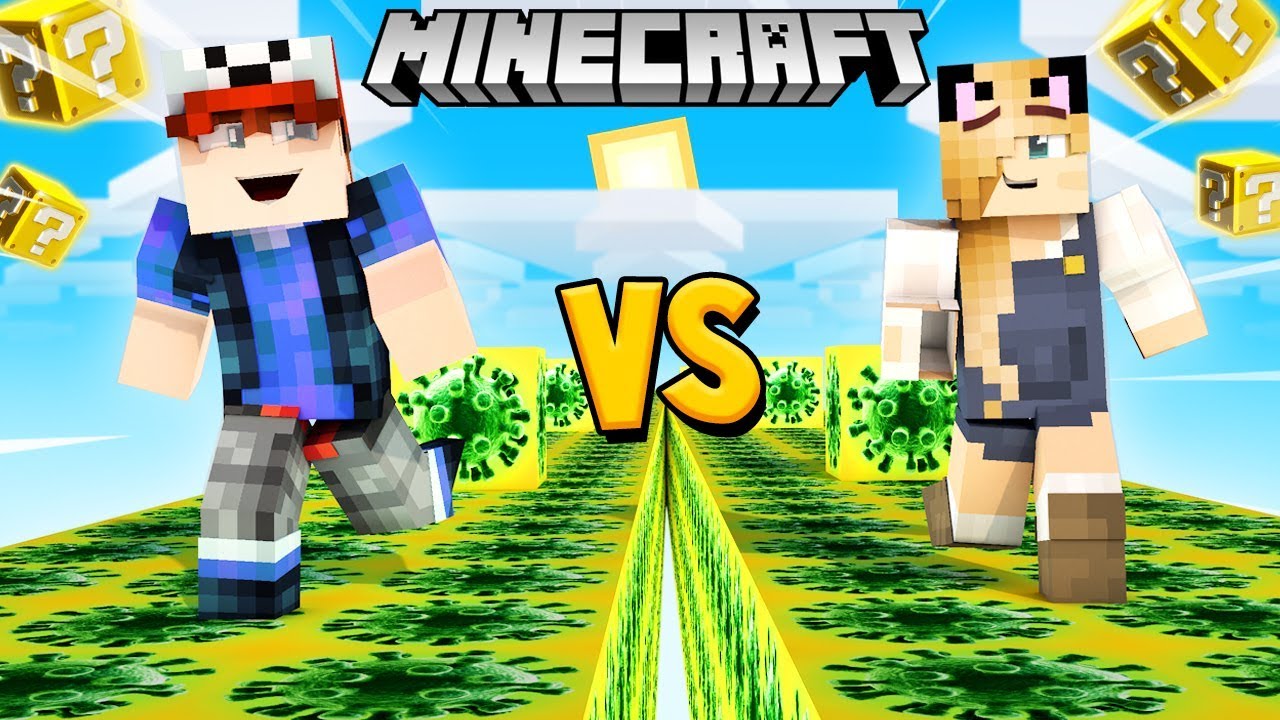 SZALONY WYŚCIG! - WIRUS LUCKY BLOCKI MINECRAFT! (Lucky Block Race) | Vito vs Bella
