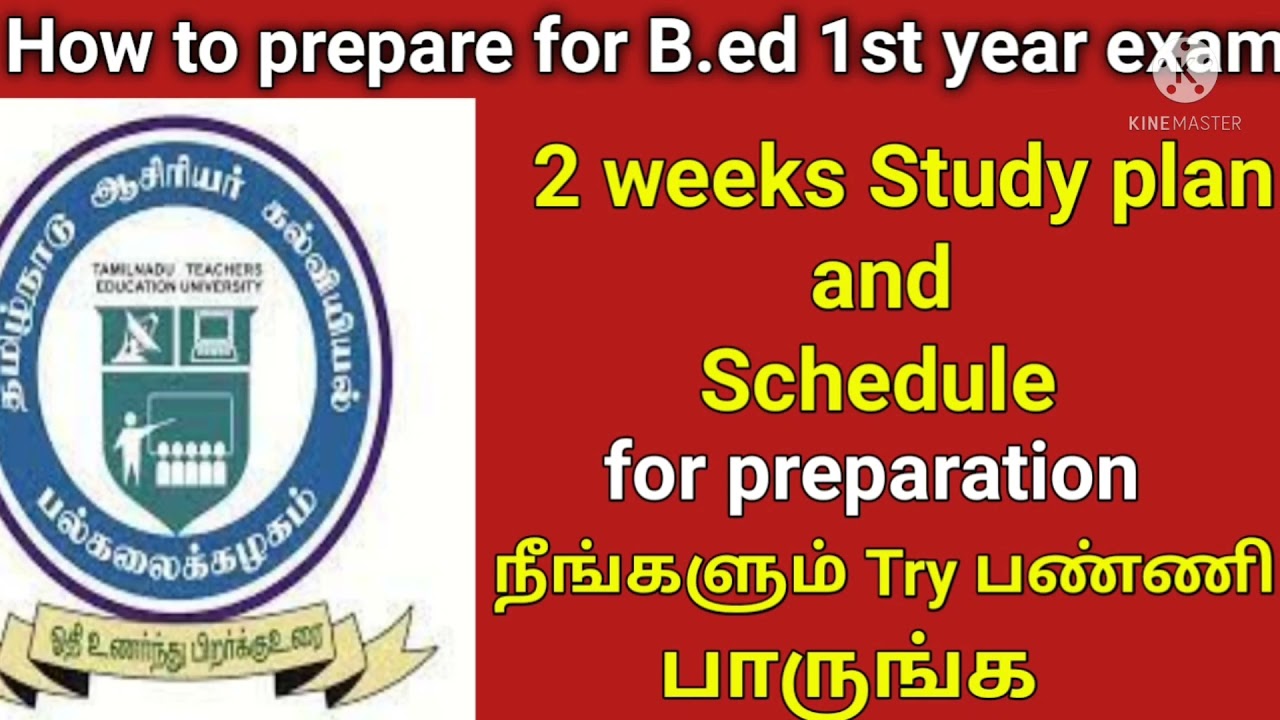 B. ed 1st year exam - Study plan - Tips and tricks for preparation