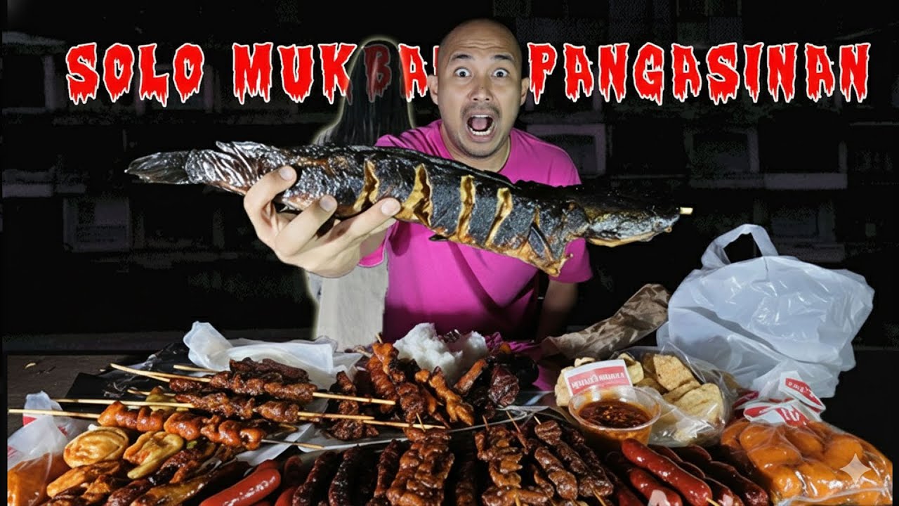 PINOY STREET FOOD MUKBANG SEMENTERYO SA PANGASINAN | ISAW TENGA LONGGANISA BBQ INIWAH NA HITO