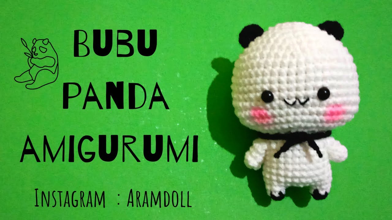 🐼🐻 bubu and dudu stickers amigurumi/crochet tutorial/آموزش بافت بوبو پاندا و دودو خرس