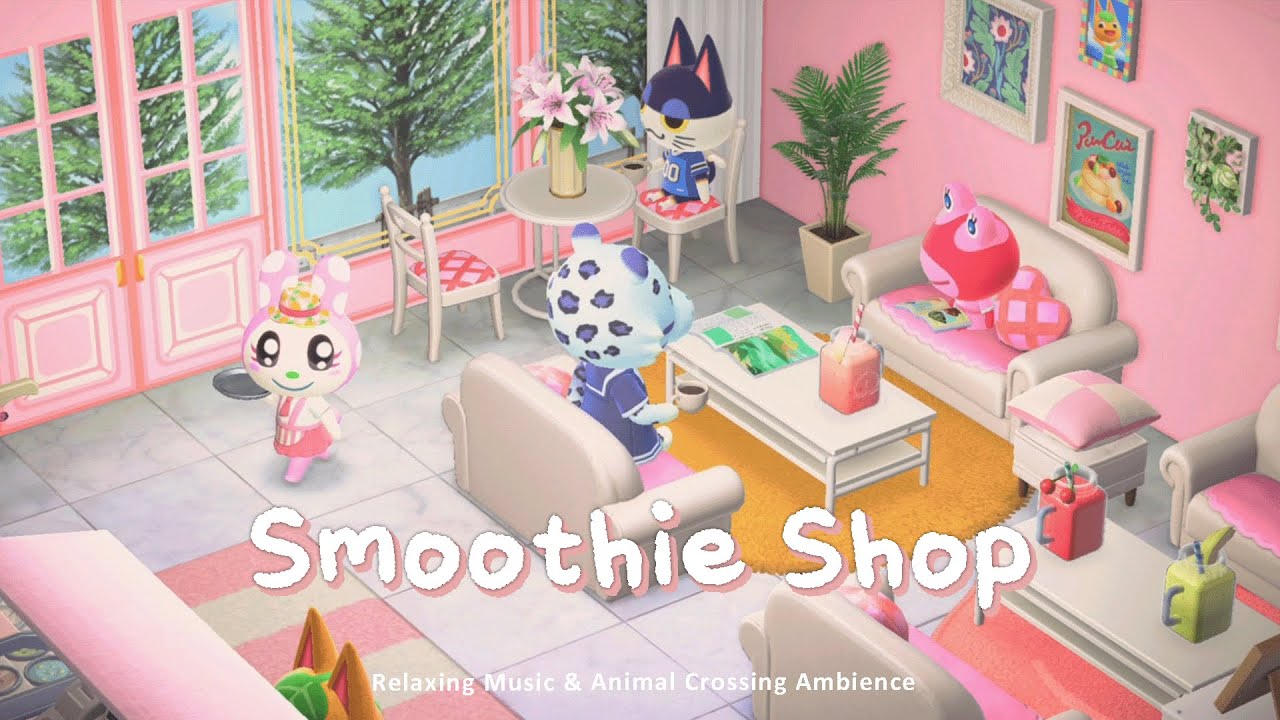 Smoothie Shop 🍑 Relaxing and Smooth Jazz for Studying & Reading | Animal Crossing Ambience