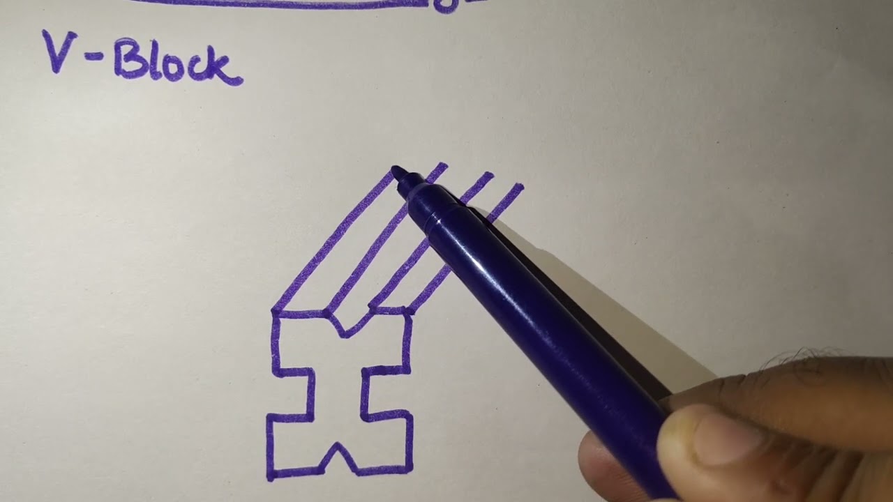 V- Block || Hand Tool || Free Hand Sketch || For All Trade || ITI Engineering Drawing