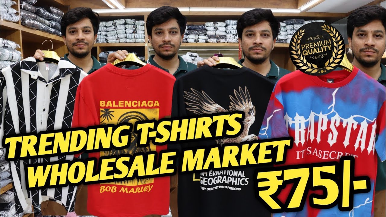 T-shirt wholesale market in Hyderabad | latest t-shirts back print t-shirt down shoulder t-shirt 