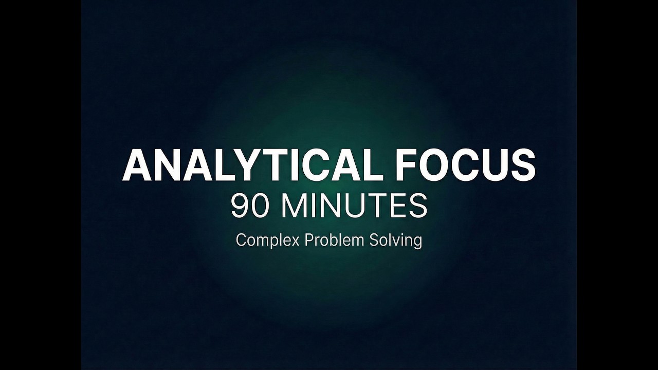 Analytical Focus Music– 90 Minute Session for Complex Problem Solving (No Lyrics)