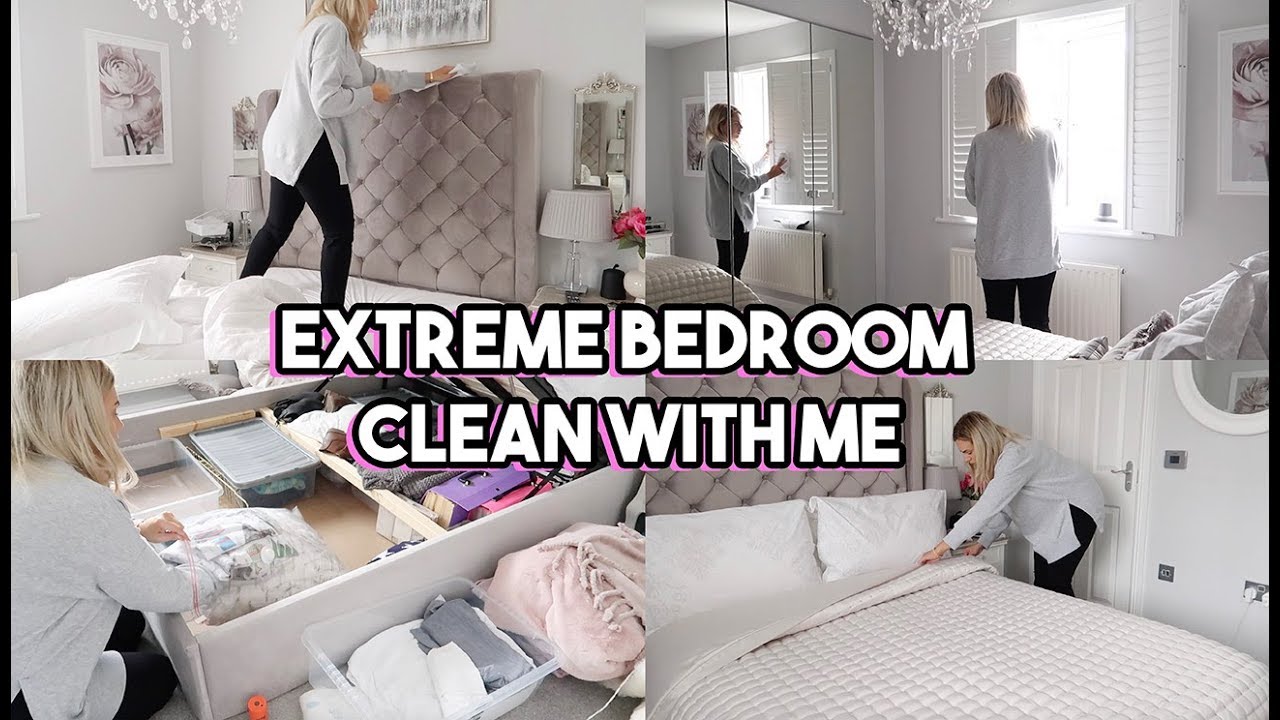 MASTER BEDROOM CLEAN WITH ME | ORGANISING UNDER THE BED HIDDEN STORAGE SOLUTIONS