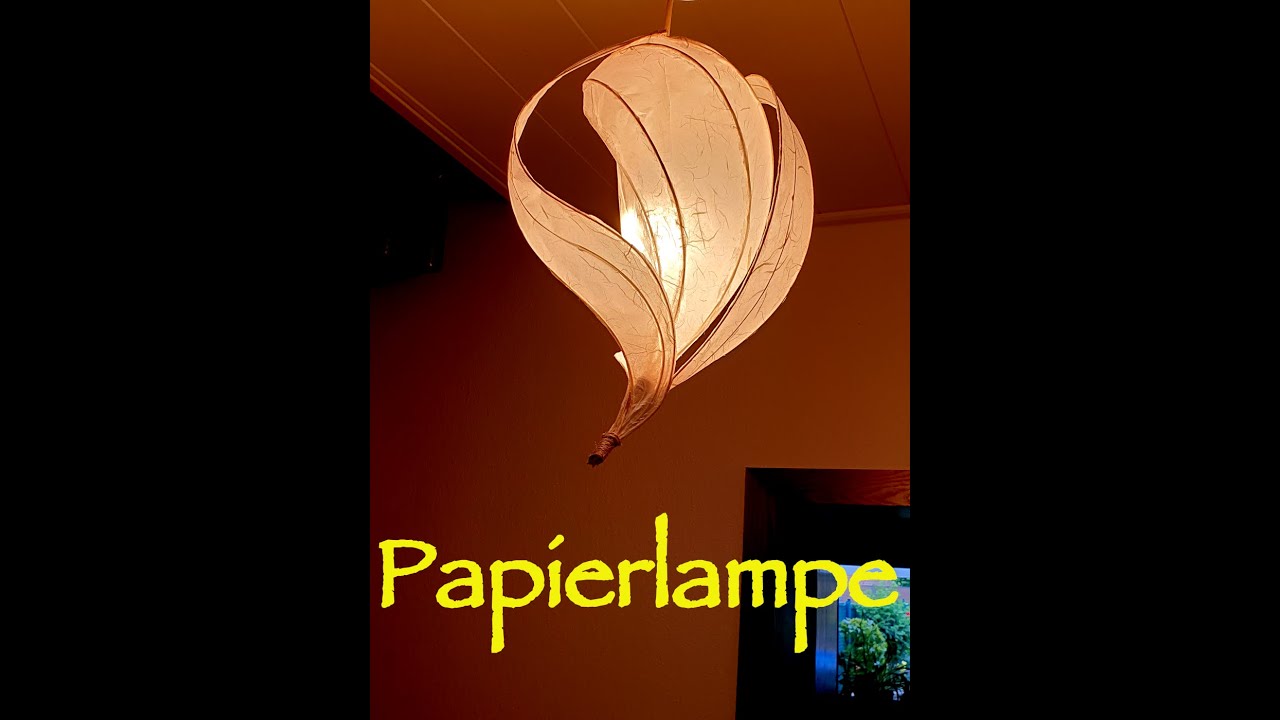 Papierdeckenlampe / Papierhängelampe aus Strohseide & Peddigrohr #diy #ikea