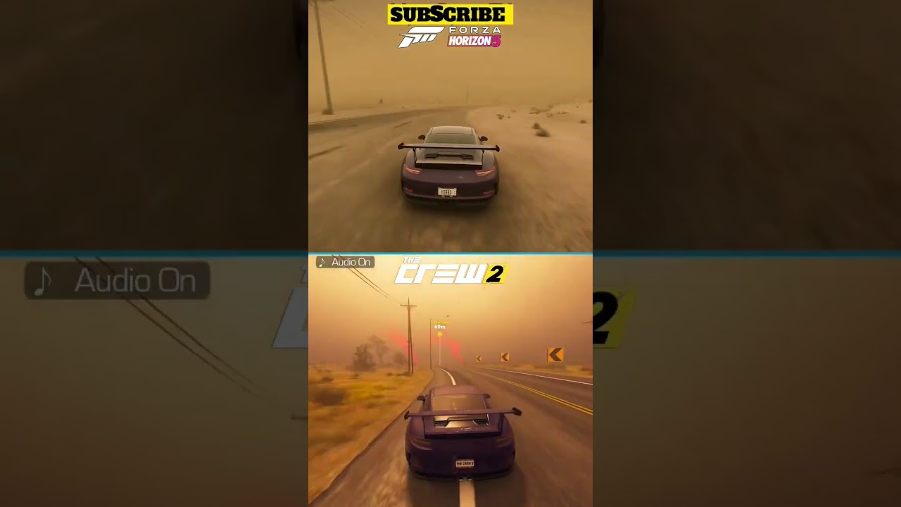 Forza Horizon 5 vs The Crew 2 #gameplay #shorts #youtubeshorts
