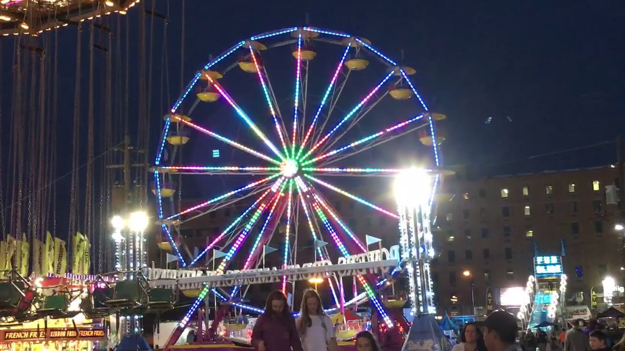 Allentown Fair rides (swings, Ferris wheel, merry-go-round) - August 31, 2017