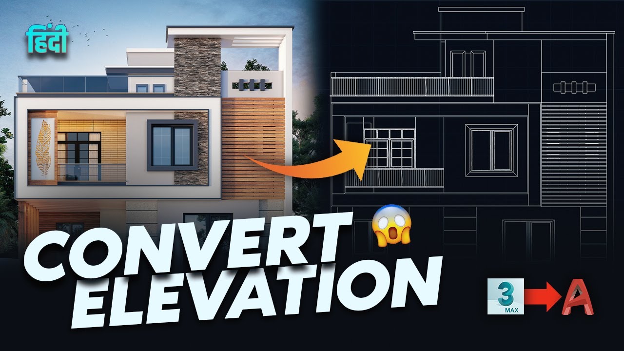 3ds Max Elevation to 2D AutoCAD Elevation | Easy Method | Hindi/Urdu