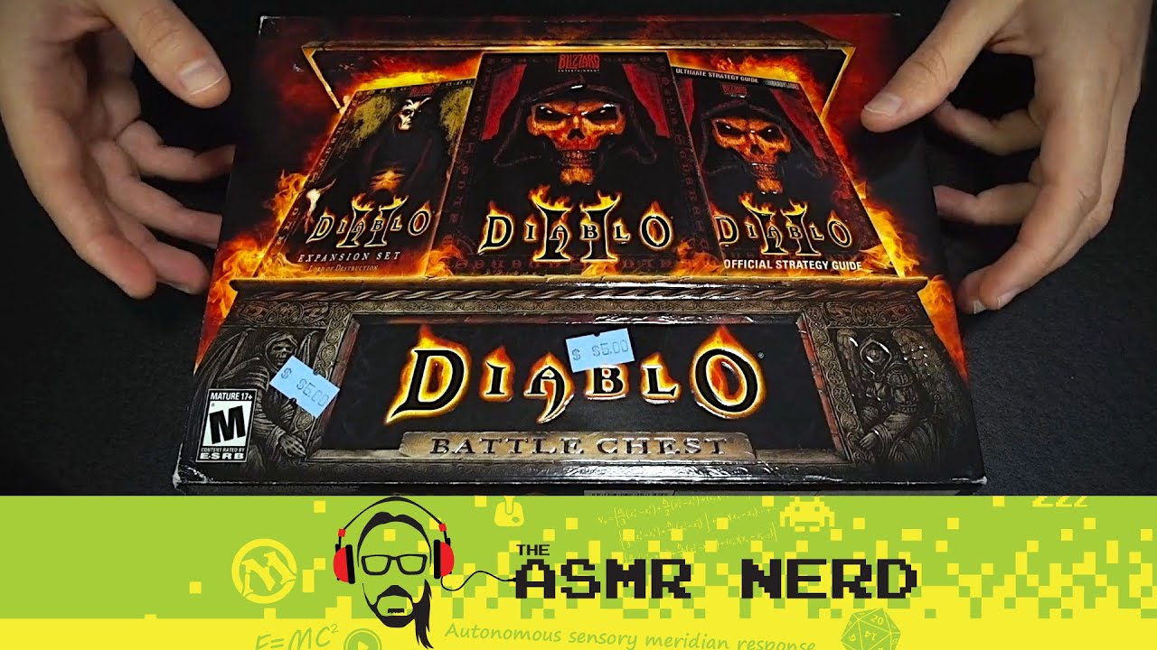 ASMR | Diablo II 20th Anniversary Retrospective: Battle Chest Unboxing & Gameplay (relaxing, tingly)