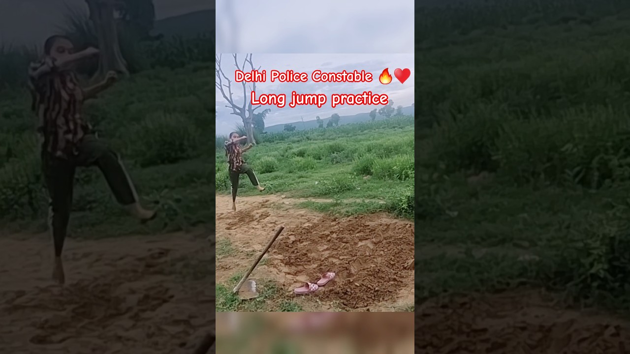 Long jump for delhi police constable 🚨🔥 #diligentanjali #longjump #delhipolice #shortsfeed #shorts