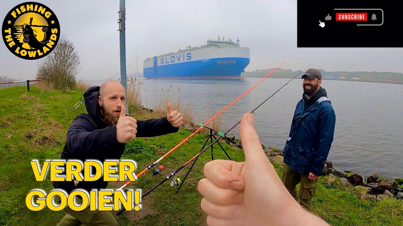 Zeevissen, verder gooien Noordzee kanaal.FishVlog #196.