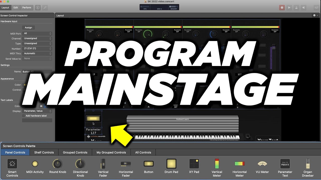 MainStage for Worship - Layout Mode WORKSPACE HACK