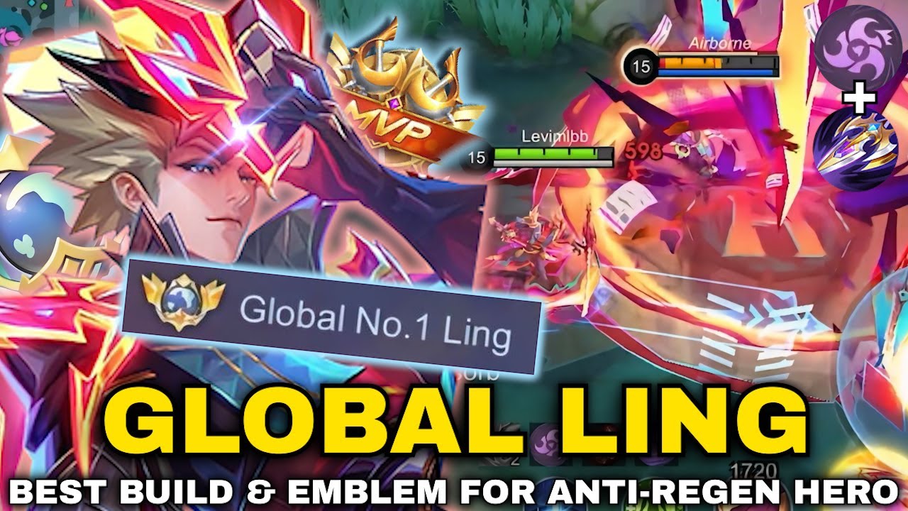 GLOBAL LING NEOBEAST FASTHAND GAMEPLAY WITH BEST BUILD & EMBLEM TO COUNTER ANTI-REGEN HERO!! - MLBB