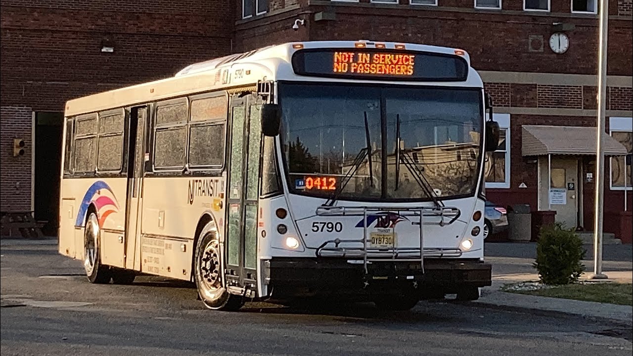 NJ Buses In and Out of Big Tree Bus Garage 2022