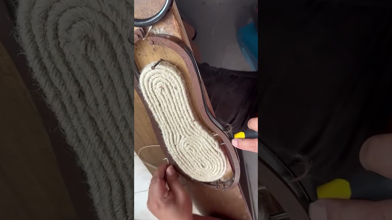 Sisal rope made into sisal soles