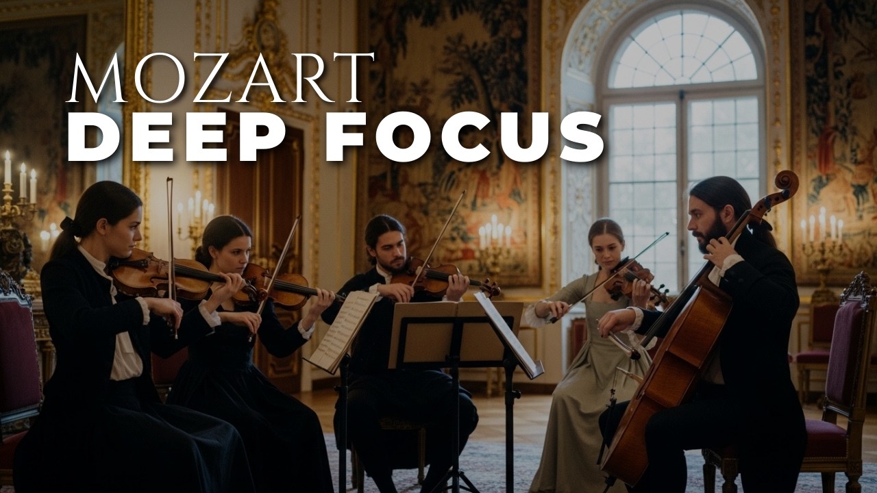 Violin Deep Focus: Study Music in a Rainy Mountain Sanctuary | Brain Power