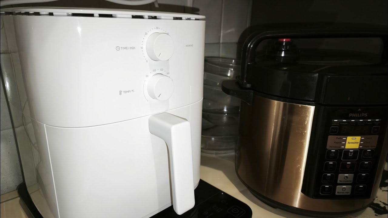 Обзор розпаковка Аєрогриль Мультипіч Xiaomi Air Fryer Essential 6L. Рецепт картопля з куркою.