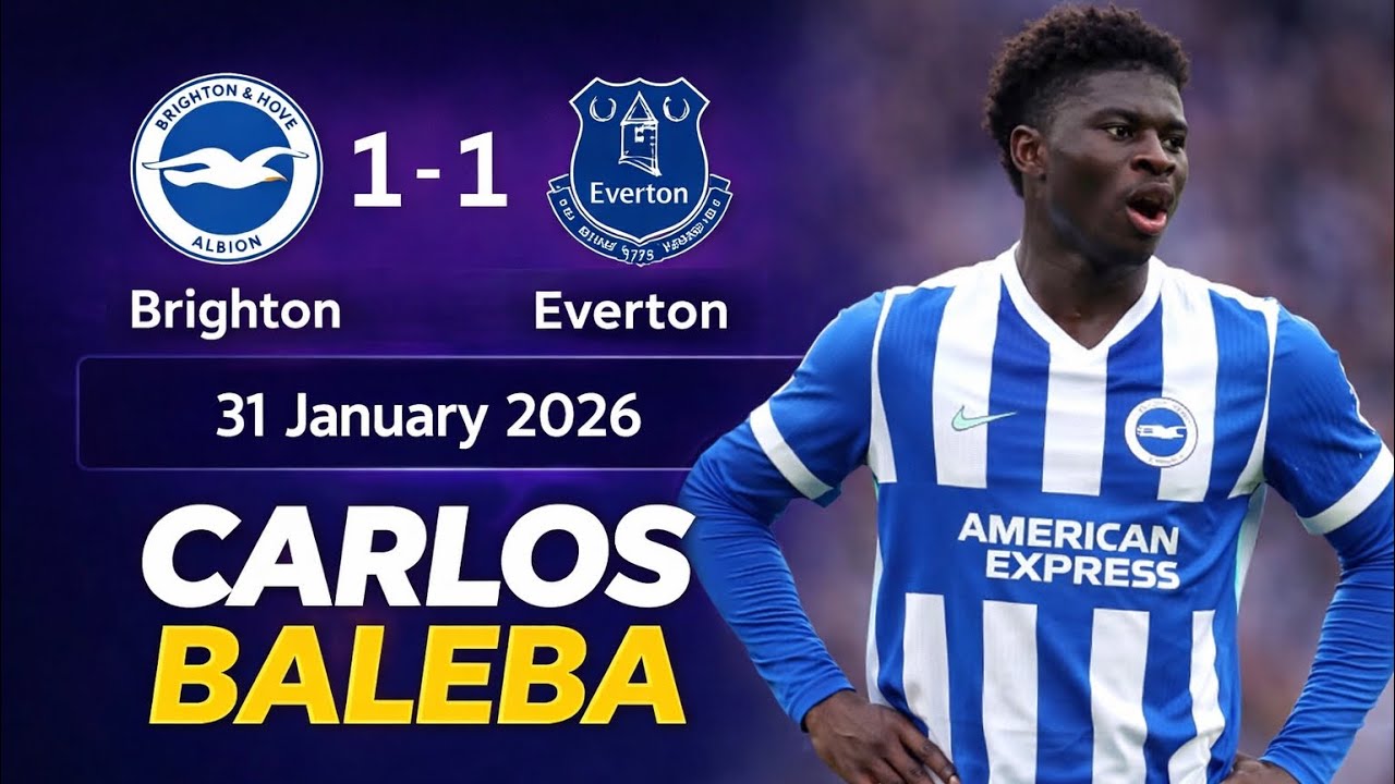 Carlos Baleba vs Everton (matchweek 24 - January 2026)