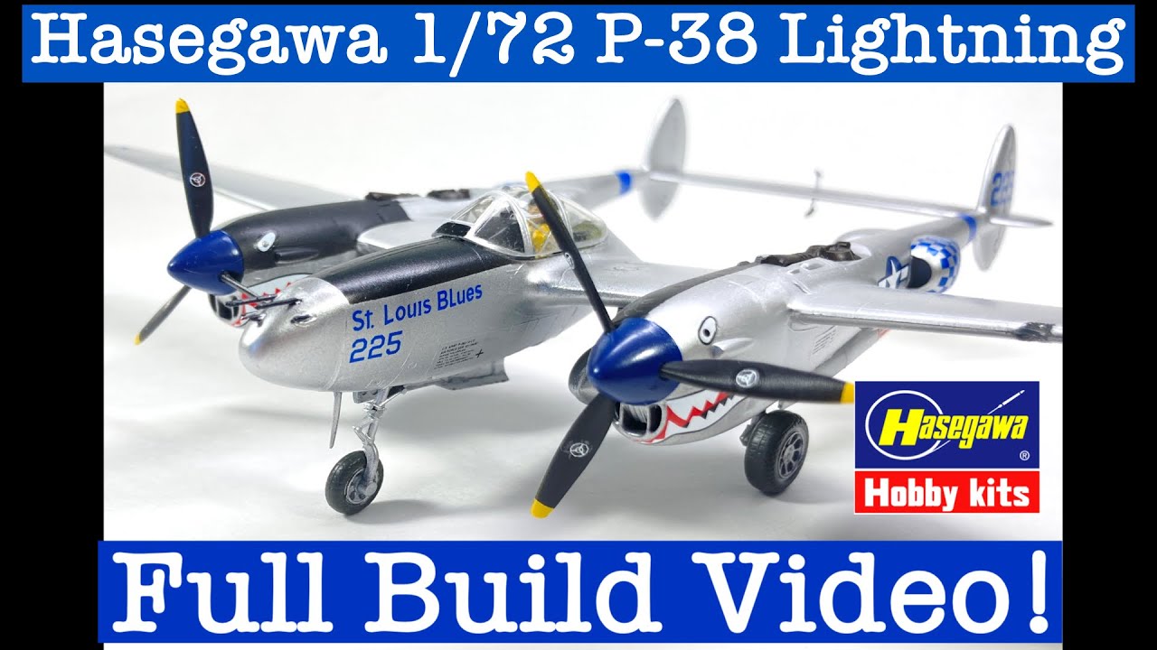 Hasegawa 1/72 Scale P-38J Lightning (Building the model from start to finish!)