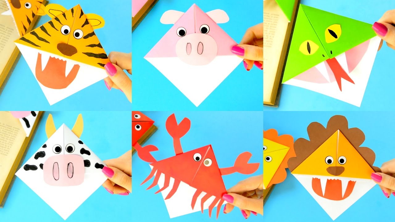 10 Animal Corner Bookmarks - how to make and ideas for kids