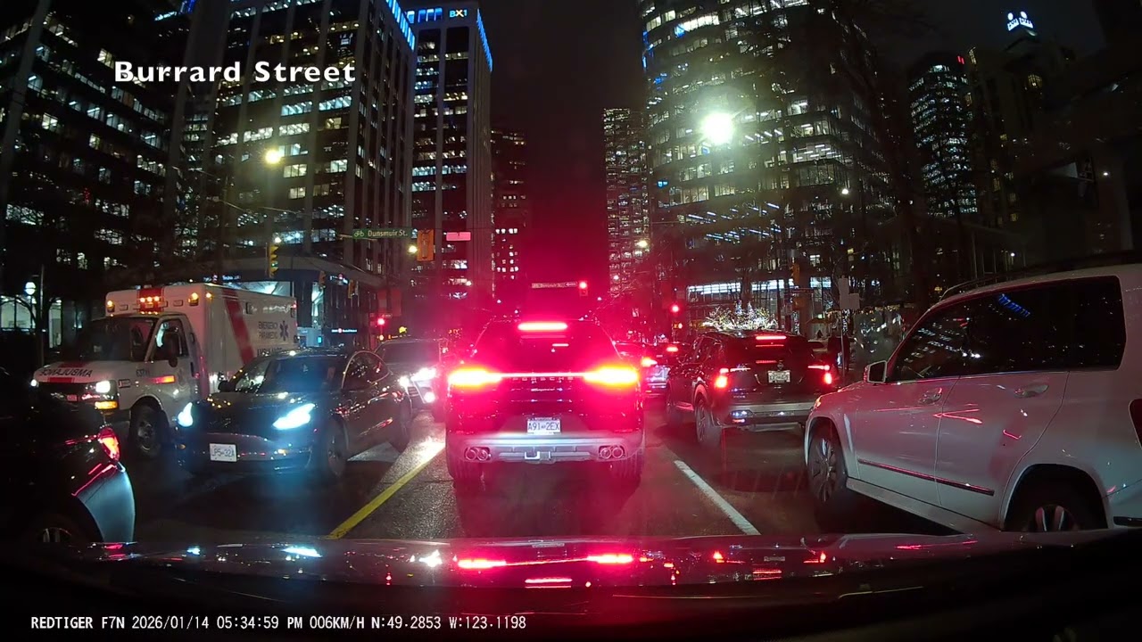 Night Time Drive - Yaletown to South Granville Street via Stanley Park and UBC