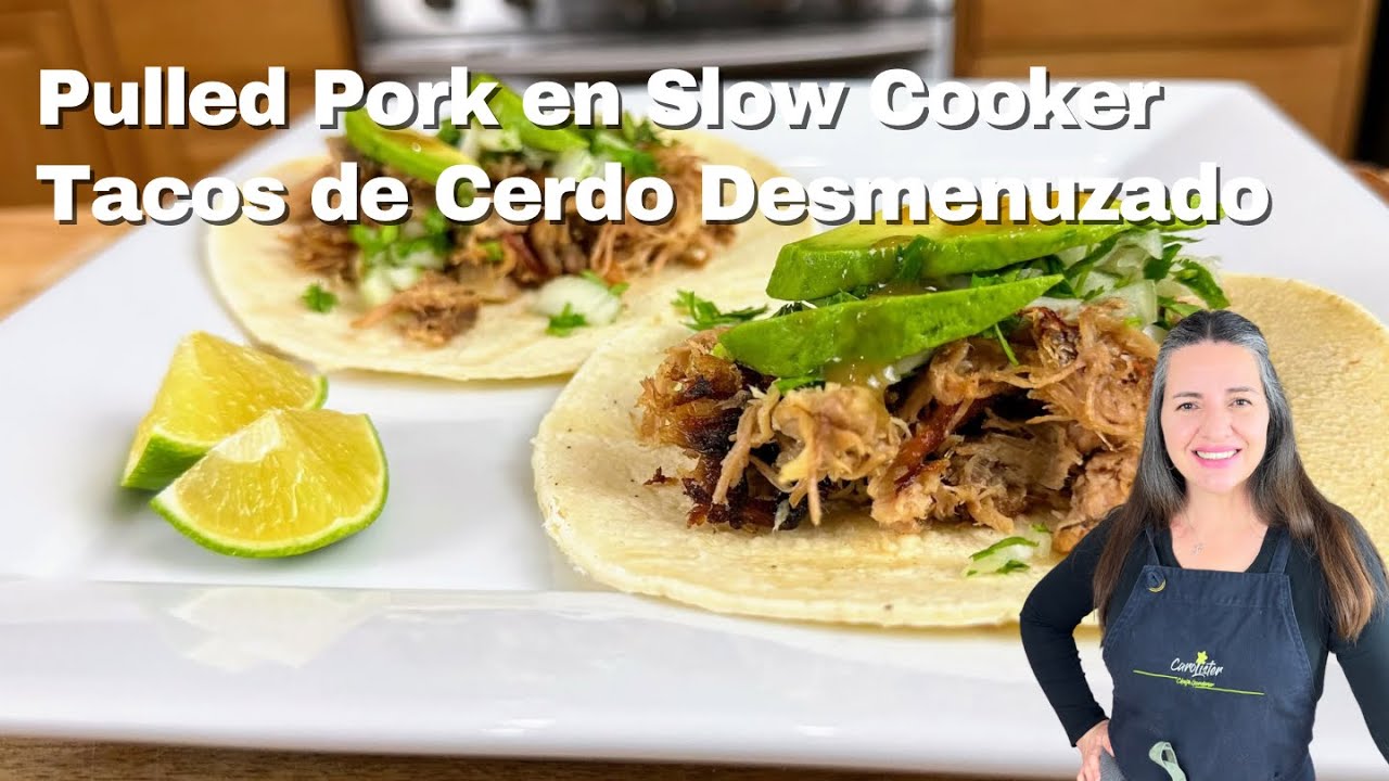 Pulled Pork en El Slow Cooker | Tacos de Cerdo Desmenuzado