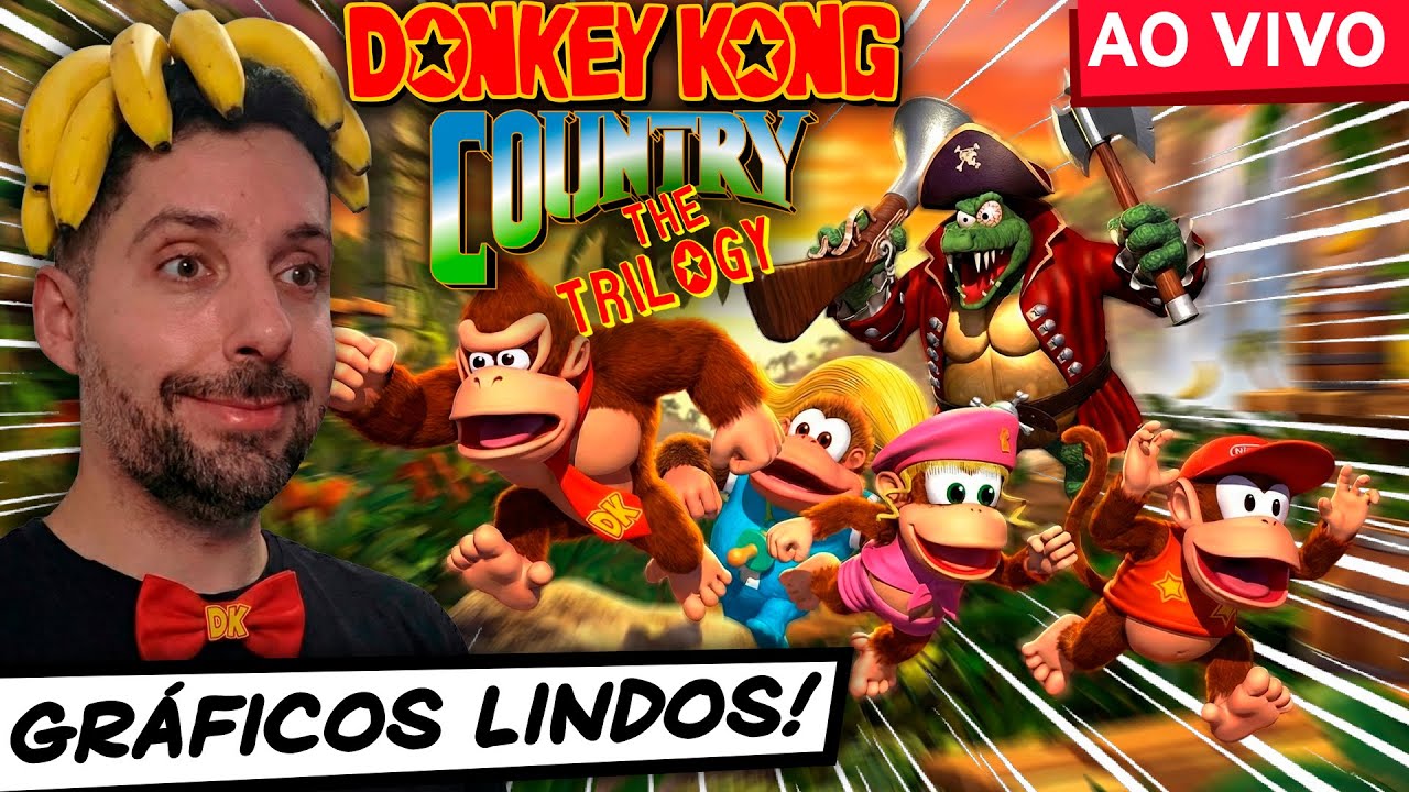 🔴 GRÁFICOS LINDOS em 4K! Donkey Kong Country The Trilogy (Fã Game) Gameplay Até Zerar Ao Vivo