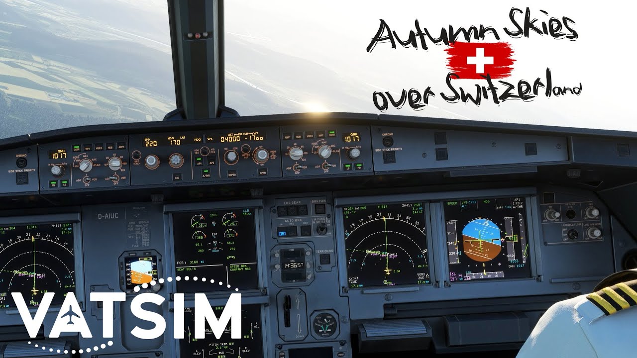 MSFS2020 - Lufthansa A320 Autumn Arrival into Zurich | Landing on Runway 14