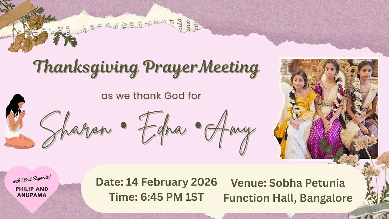 Thanksgiving Prayer Meeting Sharon | Edna | Amy
