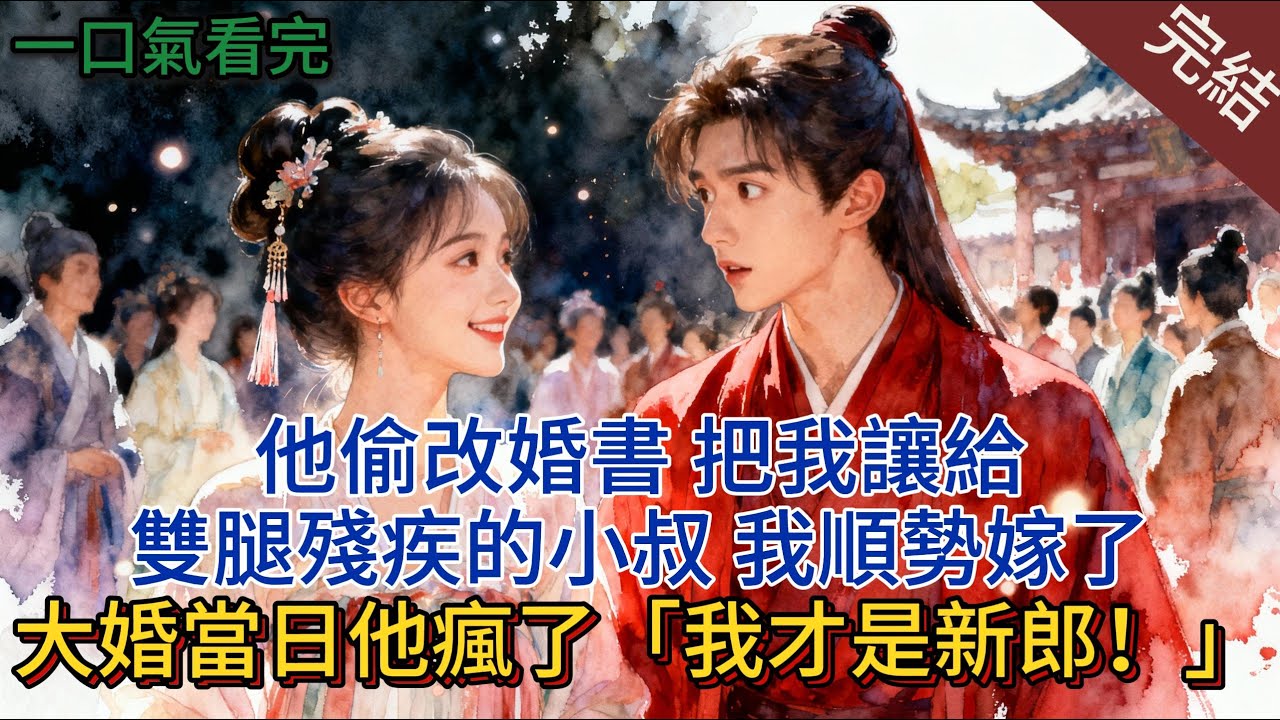 他偷改婚書把我讓給雙腿殘疾的小叔我順勢嫁了大婚當日他瘋了「我才是新郎！」#小说 #小说推荐 #完結 #古言 #大女主 #一口气看完