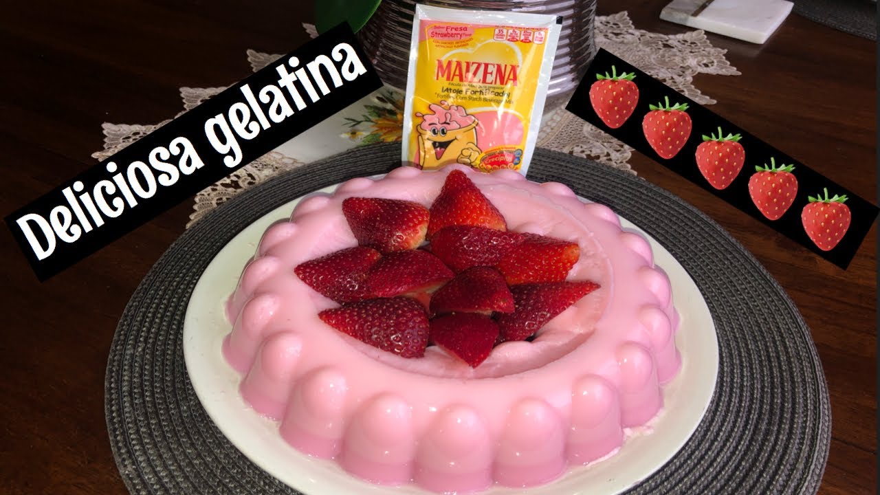 Gelatina De Maizena Sabor Fresa🍓 Deliciosa!