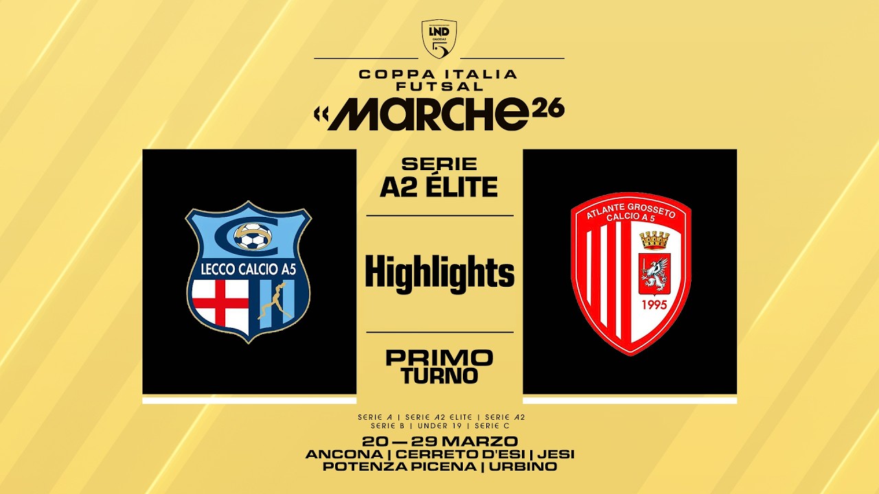 Lecco-Atlante Grosseto 6-3 | Highlights | Coppa Italia Serie A2 Élite 25/26 | 1° turno